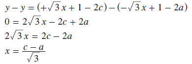 Equation for x